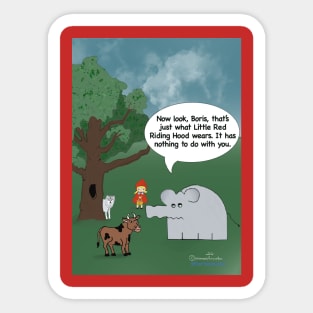 ENORMOUSLY FUNNY CARTOONS LITTLE RED RIDING HOOD Sticker